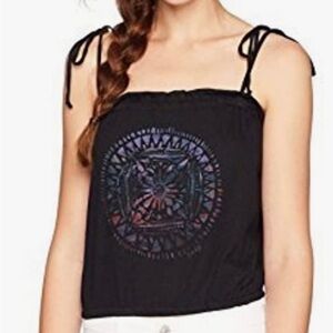 Roxy | NWT Black Tribal Sun Shield Tube Tank Cami Top L